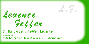 levente feffer business card